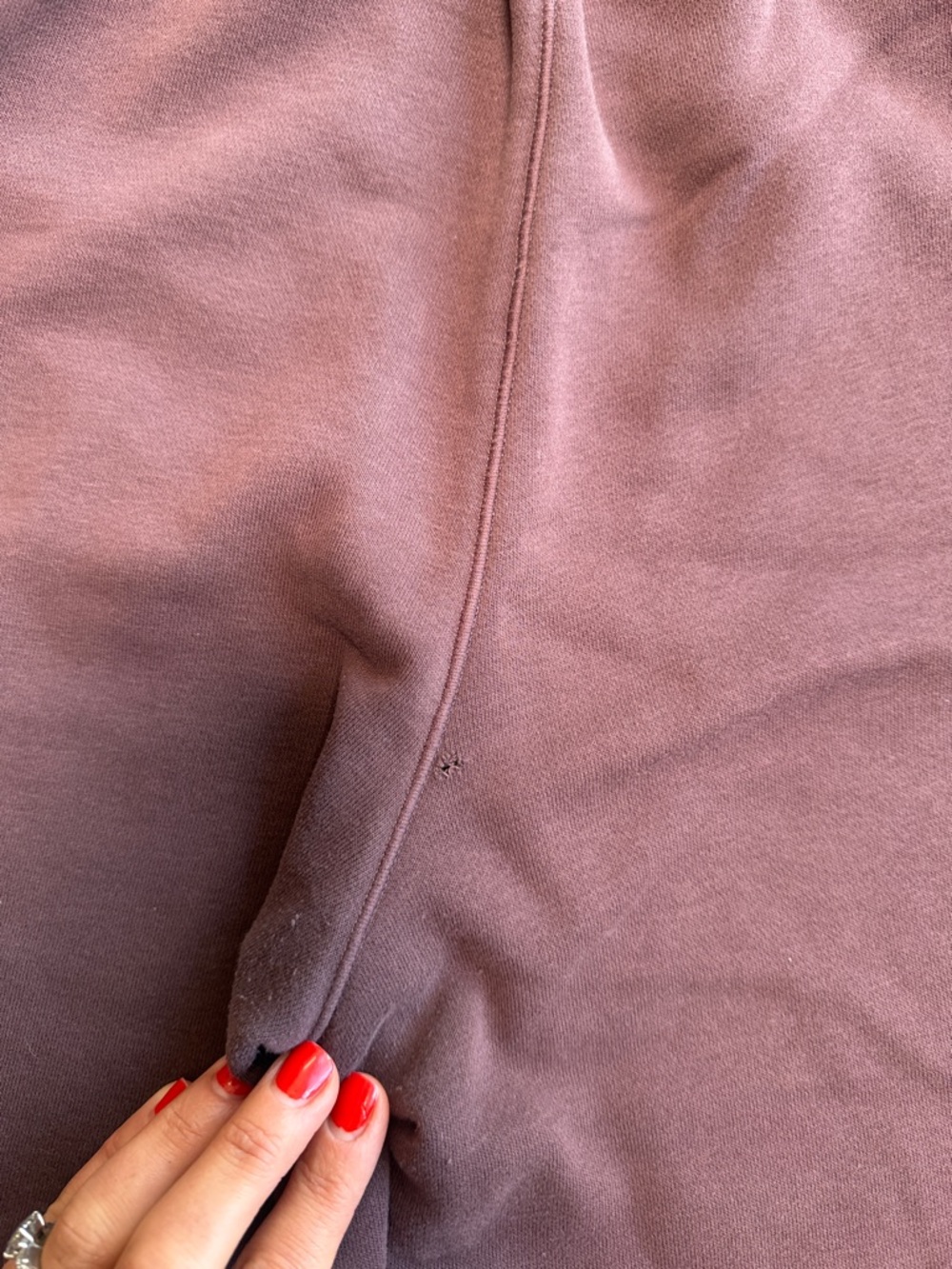 Vuori Plum Sweatpants with White Drawstring - Picture 6 of 8